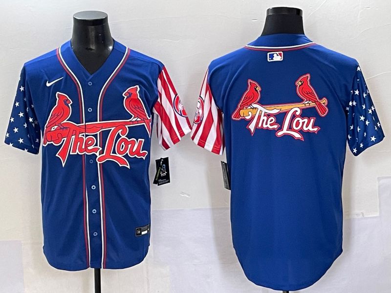 Men 2025 St.Louis Cardinals Blank Blue a generation of national flags Joint Name Nike MLB Jersey style 2